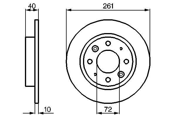 BOSCH Hátsó féktárcsa 0986479018_BOSCH