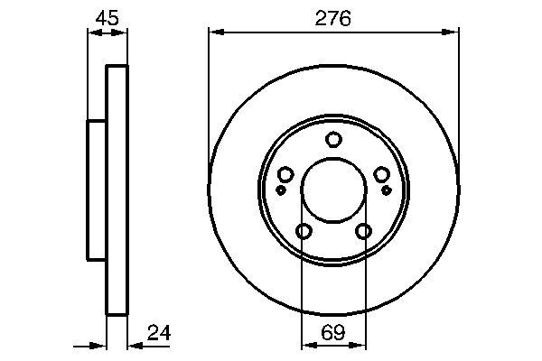 BOSCH Első féktárcsa 0986479035_BOSCH