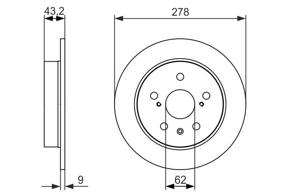 BOSCH Hátsó féktárcsa 0986479047_BOSCH