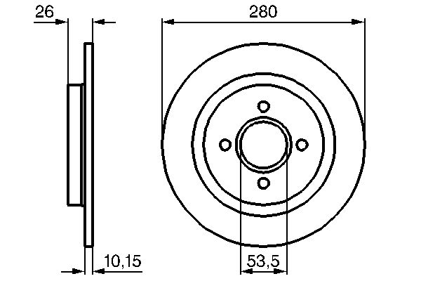 BOSCH Hátsó féktárcsa 0986479049_BOSCH