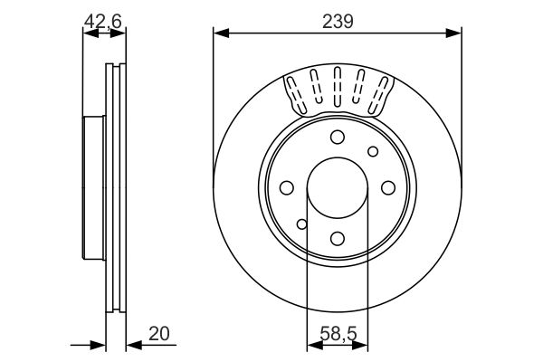 BOSCH Első féktárcsa 0986479082_BOSCH