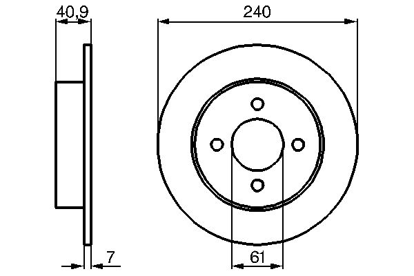 BOSCH Hátsó féktárcsa 0986479104_BOSCH