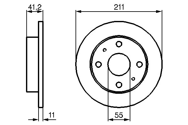 BOSCH Első féktárcsa 0986479119_BOSCH