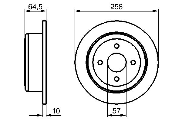 BOSCH Hátsó féktárcsa 0986479220_BOSCH