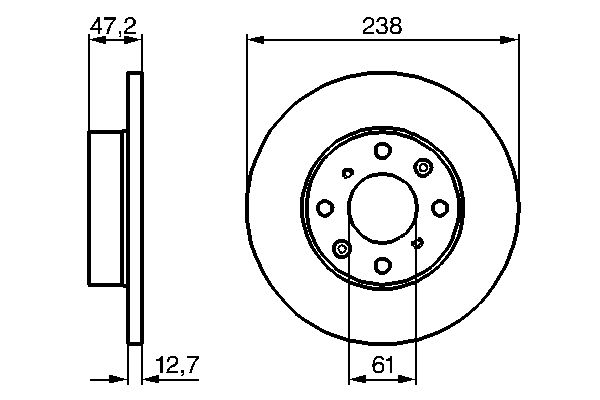 BOSCH Első féktárcsa 0986479240_BOSCH