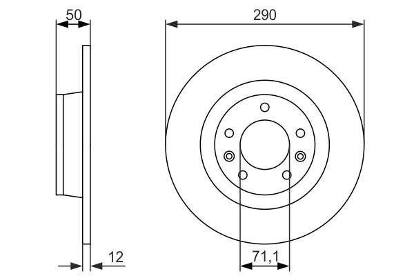 BOSCH Hátsó féktárcsa 0986479311_BOSCH