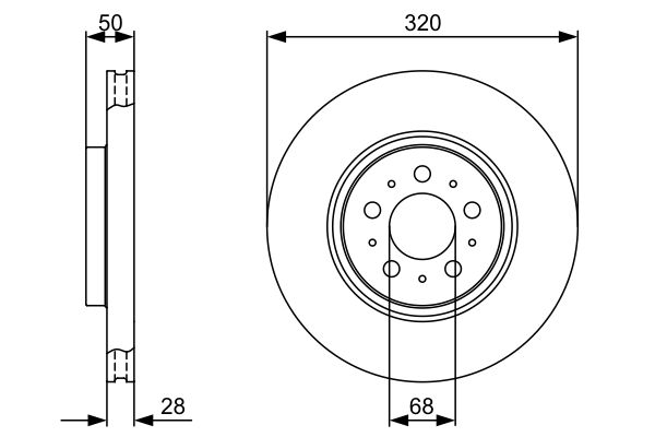 BOSCH Első féktárcsa 0986479321_BOSCH