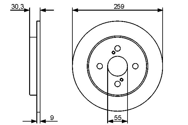 BOSCH Hátsó féktárcsa 0986479420_BOSCH