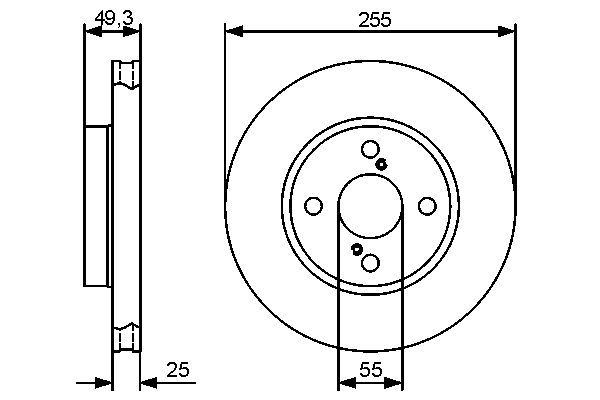 BOSCH Első féktárcsa 0986479422_BOSCH