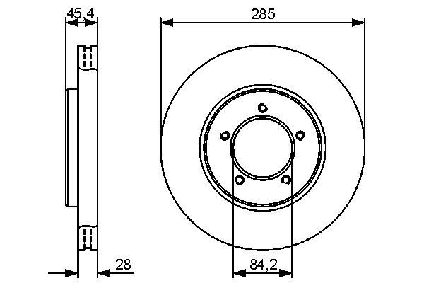 BOSCH Első féktárcsa 0986479427_BOSCH