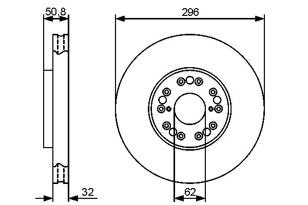 BOSCH Első féktárcsa 0986479429_BOSCH