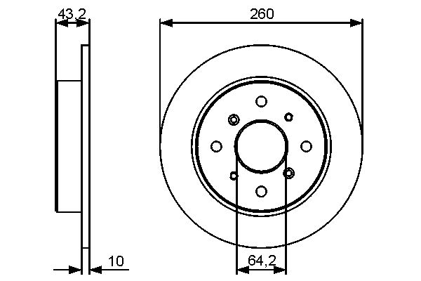 BOSCH Hátsó féktárcsa 0986479447_BOSCH