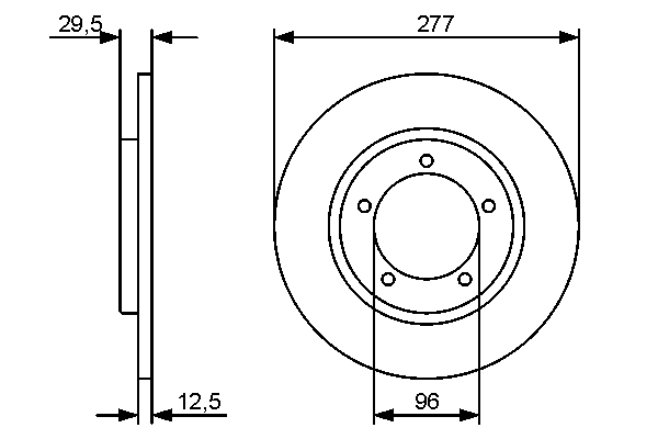 BOSCH Első féktárcsa 0986479487_BOSCH