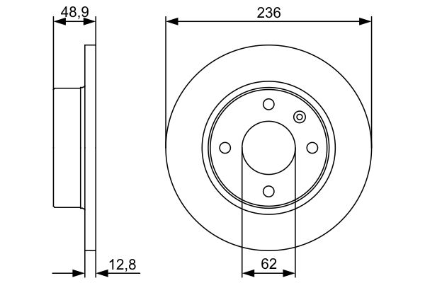 BOSCH Első féktárcsa 0986479491_BOSCH