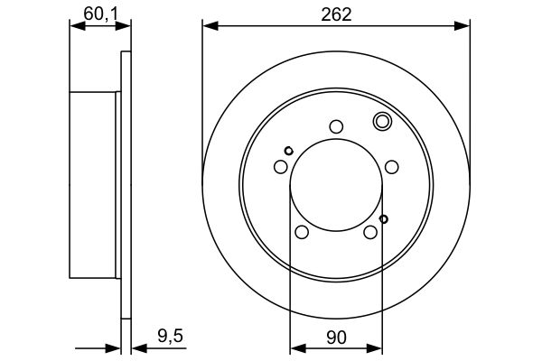 BOSCH Hátsó féktárcsa 0986479512_BOSCH