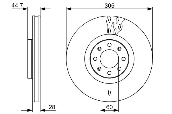 BOSCH Első féktárcsa 0986479531_BOSCH