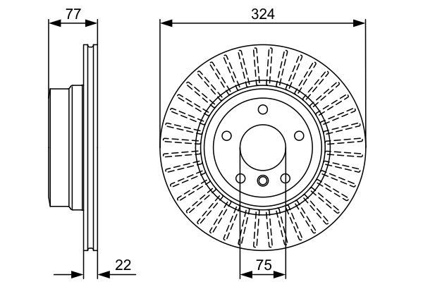 BOSCH Hátsó féktárcsa 0986479569_BOSCH