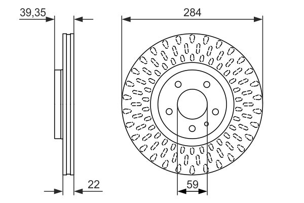 BOSCH Első féktárcsa 0986479588_BOSCH