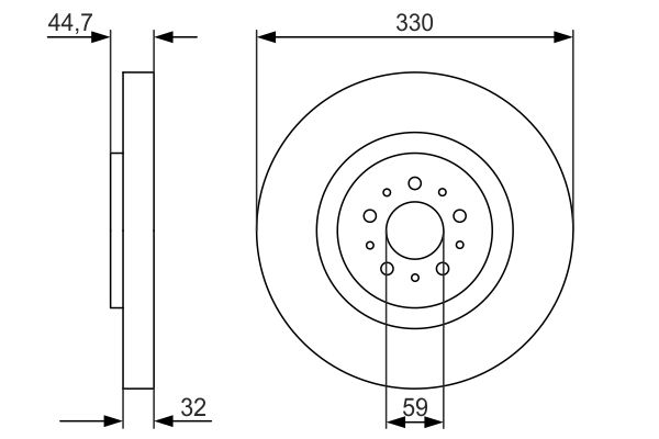 BOSCH Első féktárcsa 0986479593_BOSCH