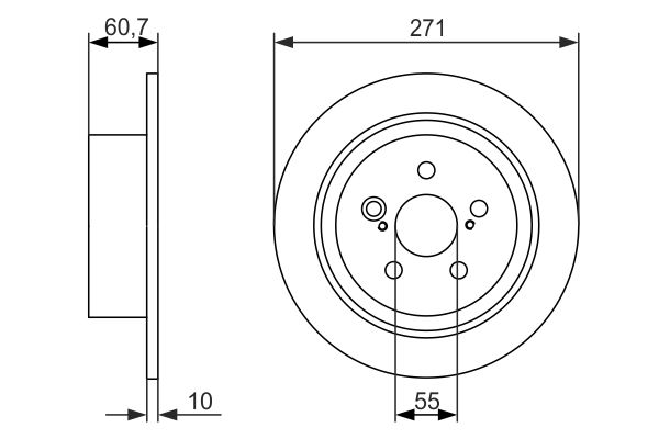 BOSCH Hátsó féktárcsa 0986479613_BOSCH