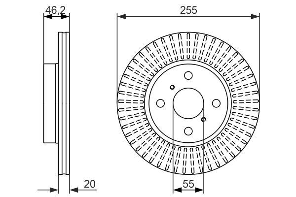 BOSCH Első féktárcsa 0986479616_BOSCH