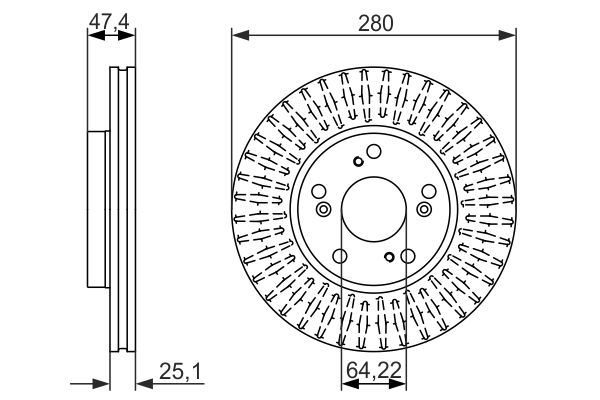 BOSCH Első féktárcsa 0986479625_BOSCH