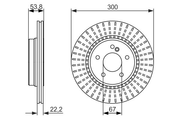 BOSCH Hátsó féktárcsa 0986479653_BOSCH