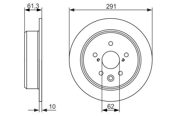 BOSCH Hátsó féktárcsa 0986479657_BOSCH