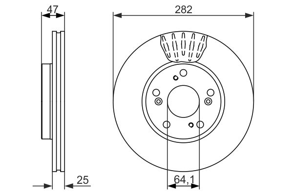 BOSCH Első féktárcsa 0986479686_BOSCH