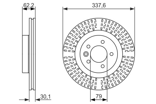 BOSCH Első féktárcsa 0986479705_BOSCH