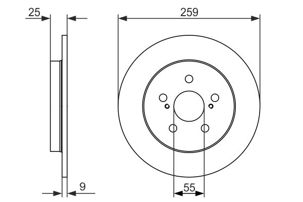 BOSCH Hátsó féktárcsa 0986479721_BOSCH