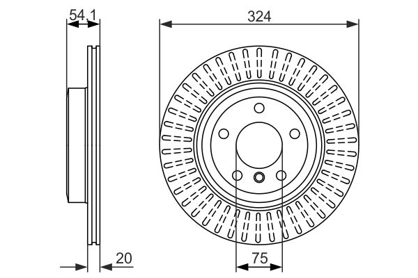 BOSCH Hátsó féktárcsa 0986479731_BOSCH