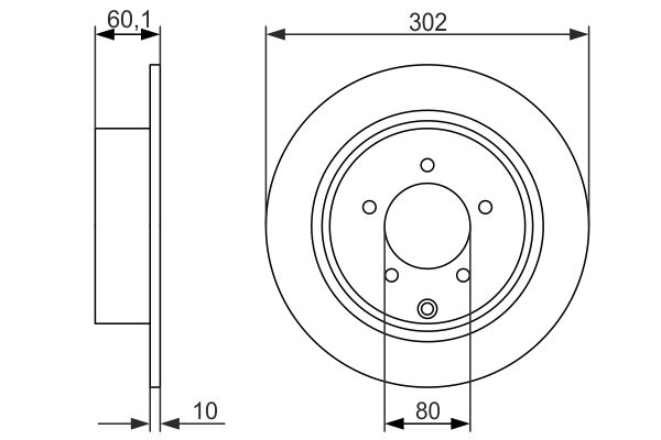 BOSCH 0986479746_BOSCH Hátsó féktárcsa