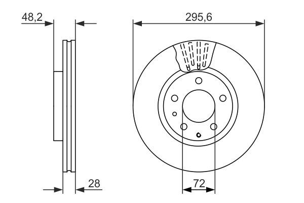 BOSCH Első féktárcsa 0986479758_BOSCH