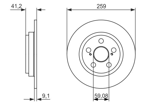 BOSCH Hátsó féktárcsa 0986479766_BOSCH