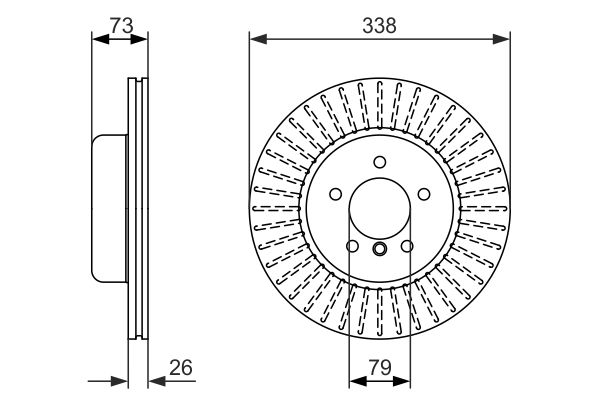 BOSCH Első féktárcsa 0986479773_BOSCH