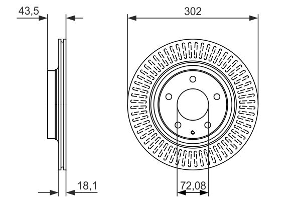 BOSCH Hátsó féktárcsa 0986479796_BOSCH