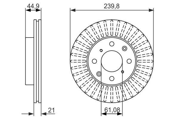 BOSCH Első féktárcsa 0986479832_BOSCH