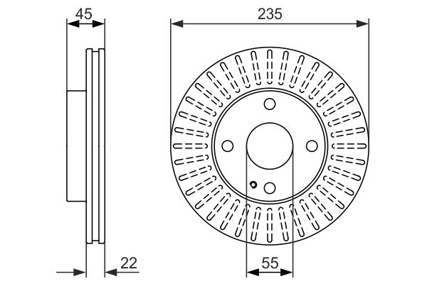 BOSCH Első féktárcsa 0986479842_BOSCH