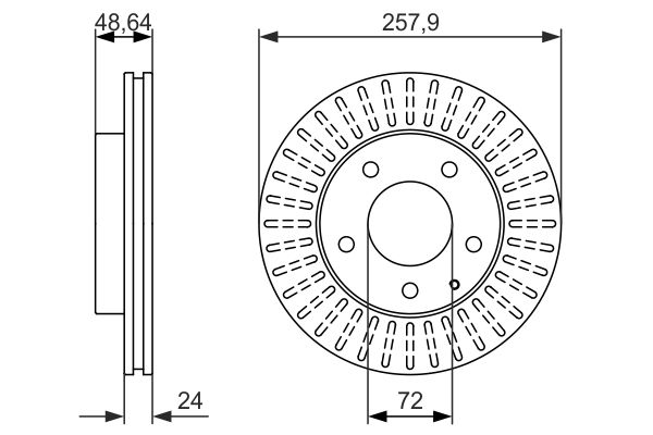 BOSCH 0986479844_BOSCH Első féktárcsa