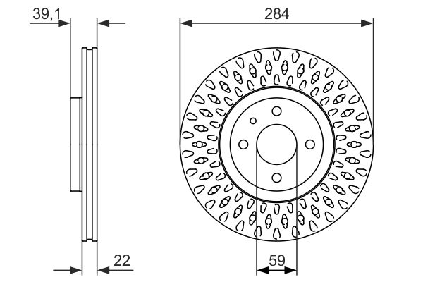 BOSCH Első féktárcsa 0986479907_BOSCH