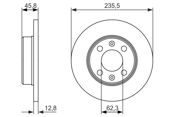 BOSCH Első féktárcsa 0986479913_BOSCH