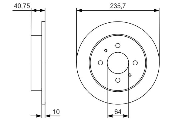 BOSCH Hátsó féktárcsa 0986479967_BOSCH