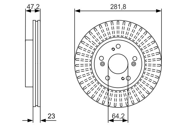 BOSCH Első féktárcsa 0986479981_BOSCH