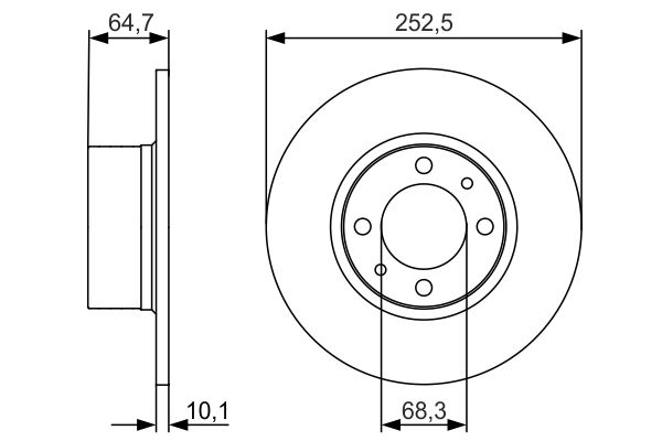 BOSCH Első féktárcsa 0986479988_BOSCH