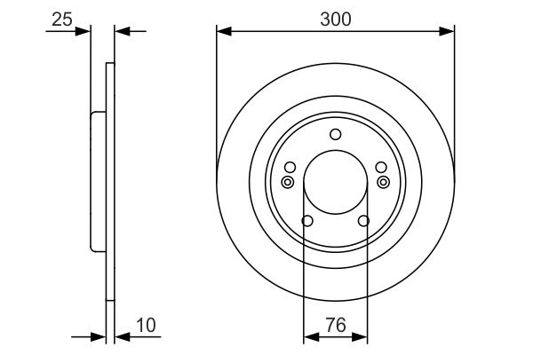 BOSCH Hátsó féktárcsa 0986479A14_BOSCH