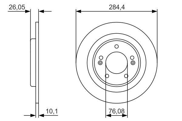 BOSCH Hátsó féktárcsa 0986479A15_BOSCH