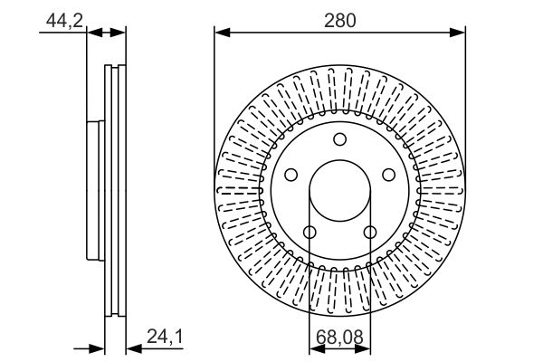 BOSCH Első féktárcsa 0986479A19_BOSCH