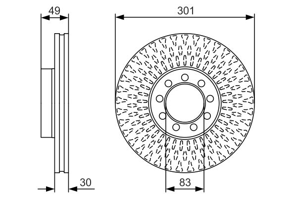 BOSCH Első féktárcsa 0986479A23_BOSCH