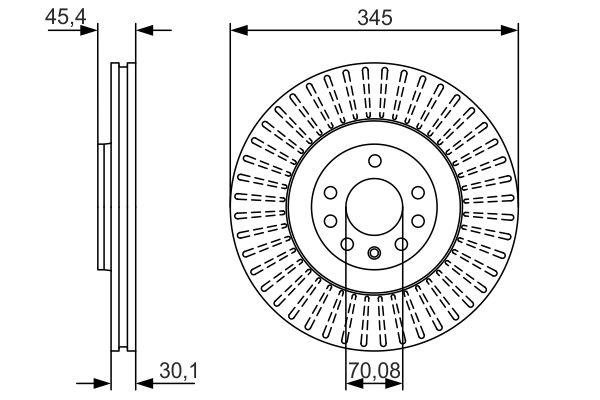 BOSCH Első féktárcsa 0986479A24_BOSCH